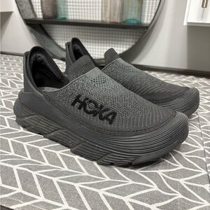 HOKA Restore TC Black Recovery Shoes